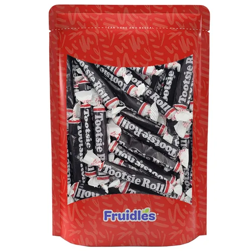 Vista 5 de Fruidles Tootsie, Rollo de caramelo de chocolate y masticable, lácteos certificados Kosher, sin gluten, sin maní, bolsa resellable (80