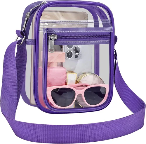 Vista 8 de USPECLARE Clear Bag for Stadium Events Clear Messenger Bag for Men and Women