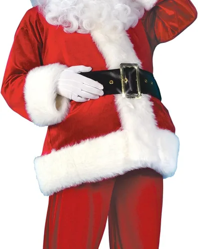 Vista 3 de Lingway Toys Disfraz de Mr Santa Claus para adultos, parte superior de Papá Noel, pantalones, sombrero, botas, cinturón, barba, guantes, todo