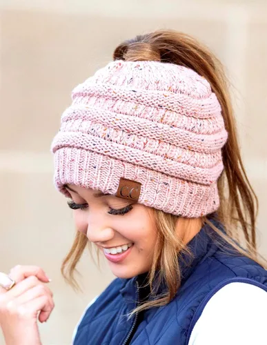 Vista 80 de Funky Junque - Gorro para mujer con ranura para cola de caballo
