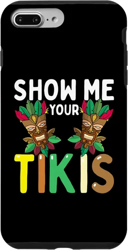Vista 9 de Carcasa divertida para iPhone 14 Show Me Your Tikis Boobs Aloha Hawaii Luau