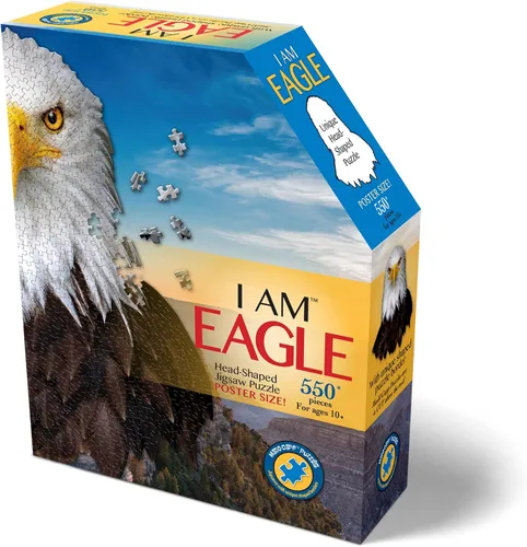 Vista 2 de Madd Capp Rompecabezas - I AM Eagle - 550 piezas - Rompecabezas en forma de animal