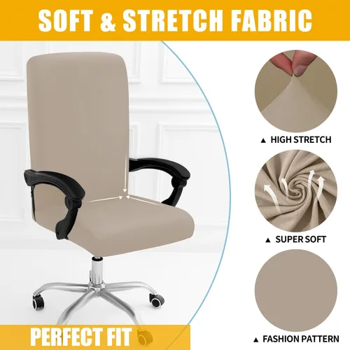 Vista 34 de Smiry fundas elásticas estampadas para silla de oficina de computadora, fundas universales para sillas giratorias de escritorio, extraíbles
