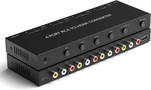 Vista 11 de ZUZONG (3 Puertos HDMI 2.0 + 1 RCA a 2 HDMI Convertidor (2 Salidas Pueden Mostrar Simultáneamente) Interruptor Divisor Soporte de Conmutación