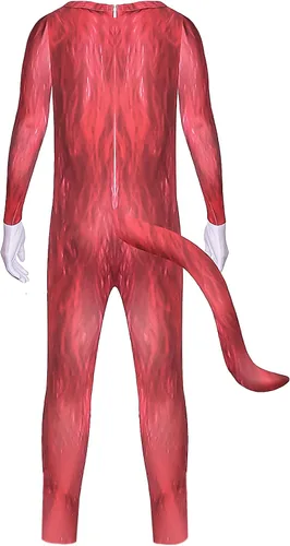 Vista 3 de Body de cosplay de dibujos animados con cola para niños, disfraz de erizo de Halloween