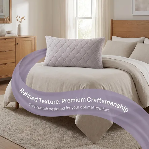 Vista 4 de Breathable Hypoallergenic Standard Size Envelope Pillow Protectors Gray
