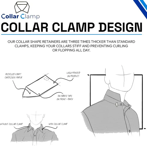 Vista 7 de Adhesivos de doble cara para el cuello, crujientes, extraíbles, insertos de cuello, moldeador de cuello para camisas de vestir para hombres, 3