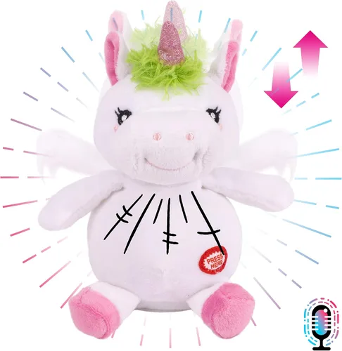 Vista 16 de Hopearl Gatito parlante repite lo que dices, gato con pez, juguete animado interactivo eléctrico, juguete de peluche para niños pequeños, 7 pulgadas