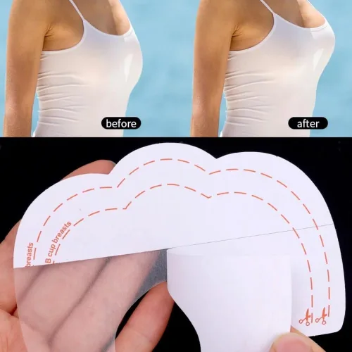 Vista 7 de ToBeInStyle 3 pares de brasier push-up invisible autoadhesivo para mujer 3 pares: pétalos de cinta de elevación de sujetador