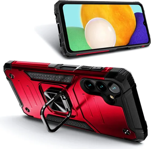 Vista 2 de NZND Funda diseñada para Samsung Galaxy A14-5G con protector de pantalla de vidrio templado, probada contra caídas de grado militar de 16 pies