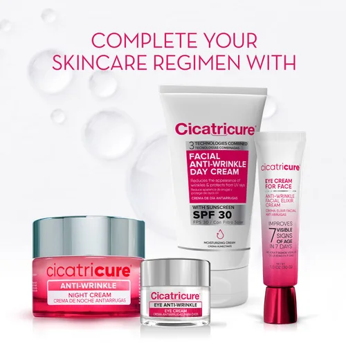 Vista 8 de Cicatricure Crema antiarrugas profunda para cara y cuello, reduce la apariencia de arrugas desde el primer uso, crema hidratante facial, crema