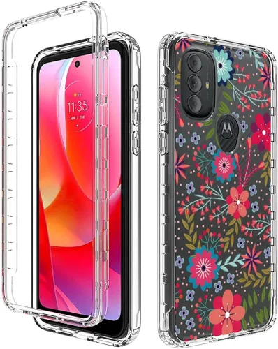 Vista 6 de Funda para Moto G Power 2022 (no compatible con 2021) con protector de pantalla de vidrio templado, cuerpo completo, a prueba de golpes