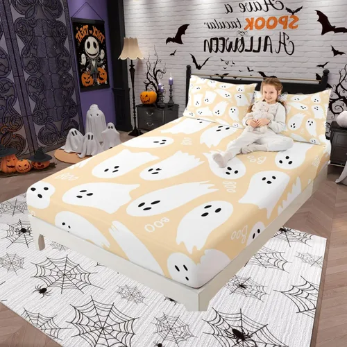 Vista 27 de Juego de ropa de cama con estampado de leopardo, tamaño individual, juego de cama de guepardo africano para decoración de dormitorio