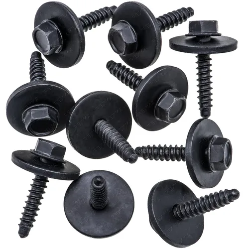 Vista 10 de Rexka Juego de 10 juegos de guardabarros cubierta de parachoques Splash Shield Wheelhouse Liner Bolt Tornillo U Tuercas Kit para GM 11570498