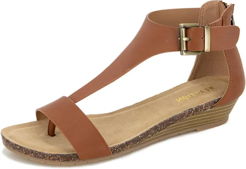 Vista 12 de Kenneth Cole REACTION Great Gal - Sandalia de cuña con correa en T para mujer