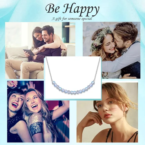Vista 6 de Collar de plata de ley real con dije de corazón para hermana, regalo de hermana
