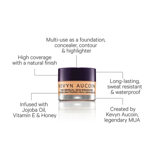 Vista 2 de Kevyn Aucoin The Sensual Skin Enhancer - Disponible en 16 tonos: unifica el tono de la piel. Fundación todo en uno, corrector, resaltado y contorno.