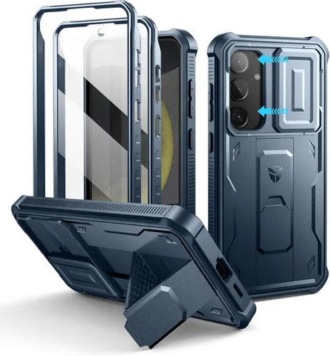Vista 13 de Dexnor Funda para Samsung Galaxy S24 con Cubierta Deslizante Integrada para Cámara y Protector de Pantalla y Soporte, Funda Resistente a los Golpes