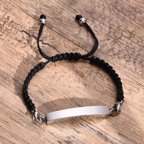 Vista 4 de Personalized Urn Bracelet for Ashes, Cremation Jewelry Keepsakes for Women & Men, Handmade Woven Rope Adjustable Ashes Holder Bracelet, Memorial