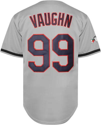 Vista 3 de Ricky Vaughn 99 - Camiseta de béisbol de la película para hombre, estilo hip hop, ropa de los años 90, camiseta cosida para fanáticos