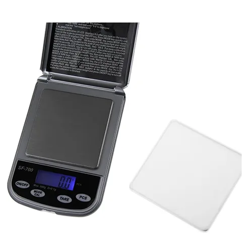 Vista 6 de Báscula digital de bolsillo de 21.16 oz x 0.00 oz, báscula de alimentos de alta precisión para cocina con soporte, báscula de joyería portátil