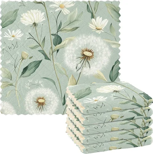 Vista 11 de Autumn Poppy Flowers06 - Juego de 6 paños de limpieza de microfibra para autos, máquina súper absorbente