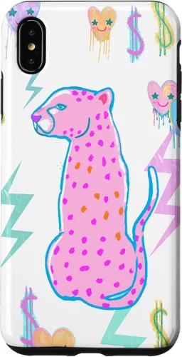 Vista 11 de iPhone 16 Preppy Art Cheetah, Pink Cheetah, Preppy Art Estética Funda