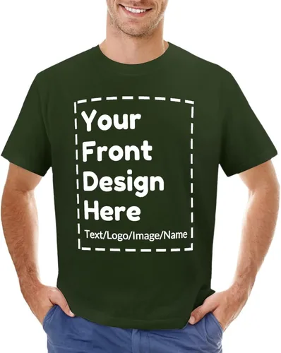 Vista 2 de Camiseta personalizada para hombres y mujeres, camisetas personalizadas para imprimir tu imagen, texto, logotipo, unisex para adultos