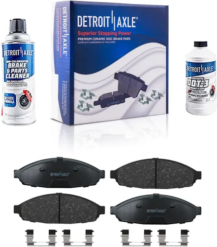 Vista 36 de Detroit Axle - Pastillas de Freno Delantero Izquierdo Reemplazo de Pinza de Disco para Dodge Ram 1500 Dakota Mitsubishi Raider - Juego de 3 piezas