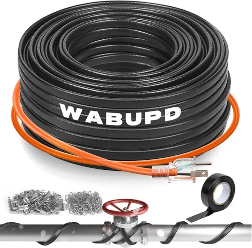 Vista 10 de Cinta de calor de 3 pies a 200 pies para tuberías de agua, cable de calor de tubo de descongelación de -40 °F, tubo de cable de calefacción