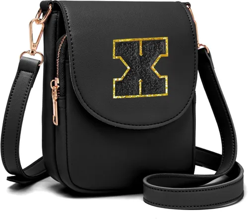 Vista 39 de Viverte Bolso Cruzado para Niñas Adolescentes Pequeñas, Bolso Inicial para Celular, Pequeña Cartera para Niños Pequeños, Bolso de Cuero con Tres