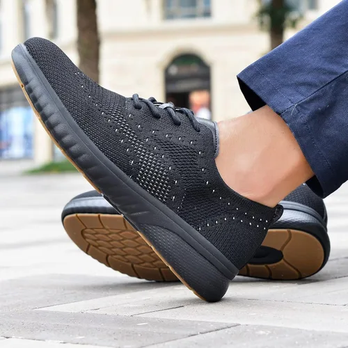 Vista 5 de TIOSEBON Zapatos deportivos Oxoford para caminar para hombre, zapatos casuales de malla de trabajo