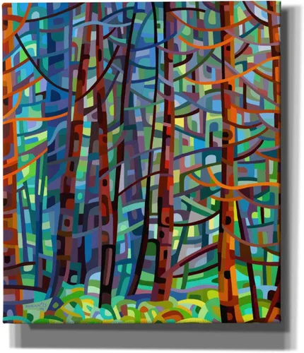 Vista 10 de Epic Graffiti 'in A Pine Forest' de Mandy Budan, arte de pared en lienzo, 20 x 24 pulgadas