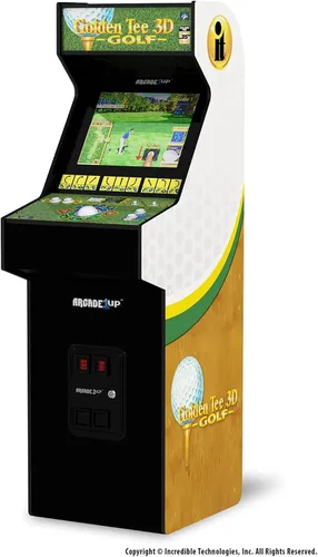 Vista 4 de ARCADE1UP Golden Tee 3D Deluxe Arcade Machine, Built for Your Home, Over 5-Foot-Tall Cabinet with 8 Classic