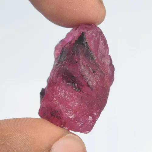 Vista 3 de Joya de rubí rojo astrológico 32.00 quilates certificado sin cortar natural áspero rubí DS-716