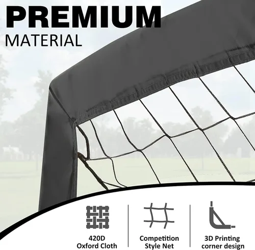 Vista 5 de BOHEN 6x4 FT Kids Soccer Goals with Carry Bag, Portable Folding Soccer Net for Backyard Training, Indoor/Outdoor Use for Youth and Adult
