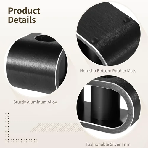 Vista 4 de yeesport Soporte de almacenamiento de micrófono de escritorio de metal, soporte de micrófono de aleación de aluminio, organizador de micrófono