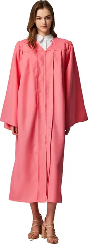 Vista 12 de MyGradDay Batas de coro unisex mate para iglesia, bautismo, oficiante, confirmación, vestido de graduación, bata de pastor y jueces Negro