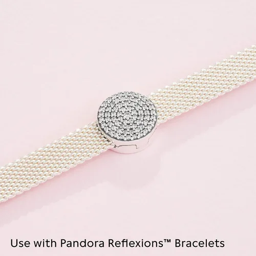 Vista 4 de PANDORA Joyas Reflexions Clip redondo con circonita cúbica Regalo para ella