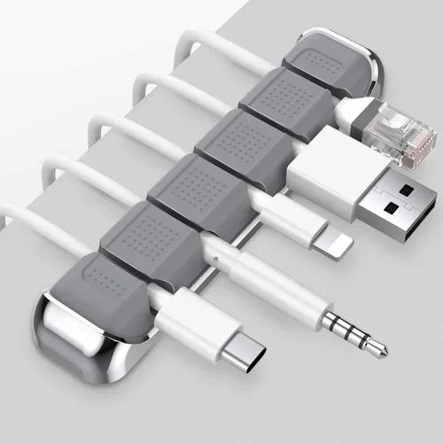Vista 11 de AhaStyle Clips para cables, paquete de 3 soportes para cables, organizador 357-ranura-negro