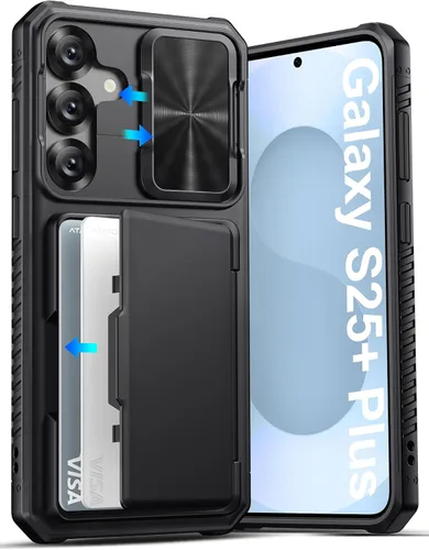 Vista 12 de ATATOO Funda tipo cartera para Samsung Galaxy S25, tarjetero integrado (3-5 tarjetas) [bloqueo RFID] y cubierta de cámara deslizante, protección
