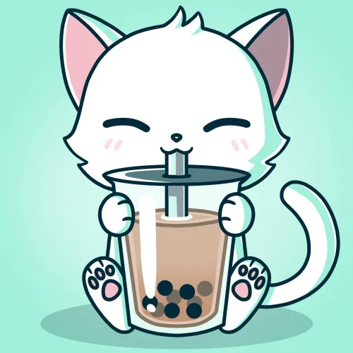 Vista 2 de TeeTurtle Camiseta estándar de manga corta Boba Cat