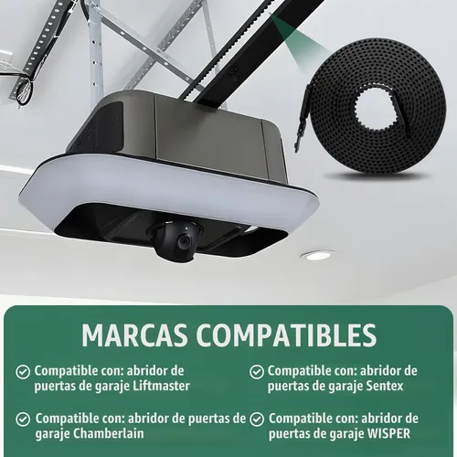 Vista 3 de 41A3589-3 - Cinturón de apertura de puerta de garaje para puerta de garaje de 7 pies compatible con Lift-Master, Chamberlain, Craftsman, abridor