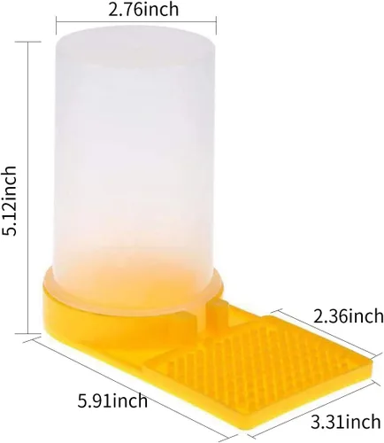 Vista 8 de Paquete de 2 alimentadores de abejas, dispensador de agua de apicultura, equipo de apicultura, colmena de miel, alimentador de entrada, herramientas