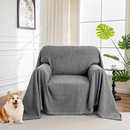 Vista 42 de MYSKY HOME Fundas para sillón, funda para silla reclinable, color beige, fundas de sofá para sofá modular en forma de L, fundas de sofá de gran