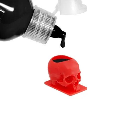 Vista 10 de Saferly Skull - Tapas de tinta para tatuaje, 200 unidades, color negro