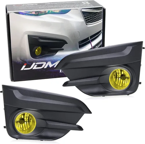 Vista 10 de iJDMTOY Lentes transparentes OEM-Spec H11 Bombilla halógena antiniebla con biseles antiniebla de parachoques, arnés de cableado e interruptor