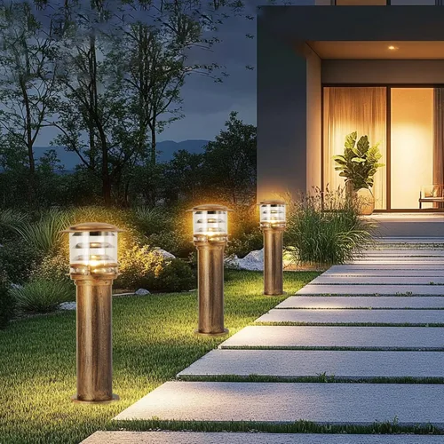 Vista 5 de SLAWA Tapas de poste al aire libre, luces de aluminio para caminos de paisaje, con pantalla acrílica, impermeable, columna, pilar, cerca, cubierta