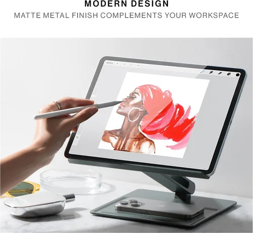 Vista 8 de Native Union - Soporte de escritorio para laptop de altura ajustable ergonómico – Compatible con MacBook Air/Pro, iPad, Dell, HP, Lenovo, Microsoft
