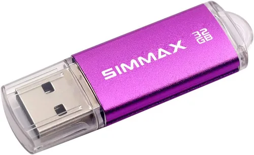 Vista 2 de SIMMAX Memory Stick 32GB USB 2.0 Unidades Flash Thumb Drive Pen Drive (32GB Morado)